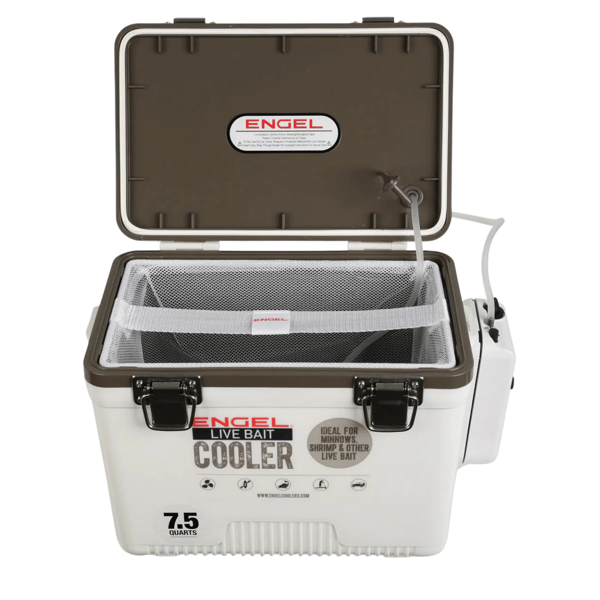 ENGEL 7.5 QUARTS LIVEBAIT DRYBOX/COOLER - WHITE - Image 2