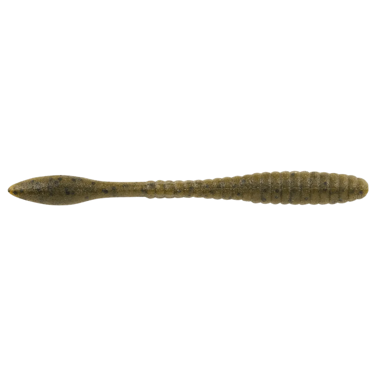 BERKLEY POWERBAIT MAXSCENT FLAT WORM FISHING LURE 4 IN - GREEN PUMPKIN