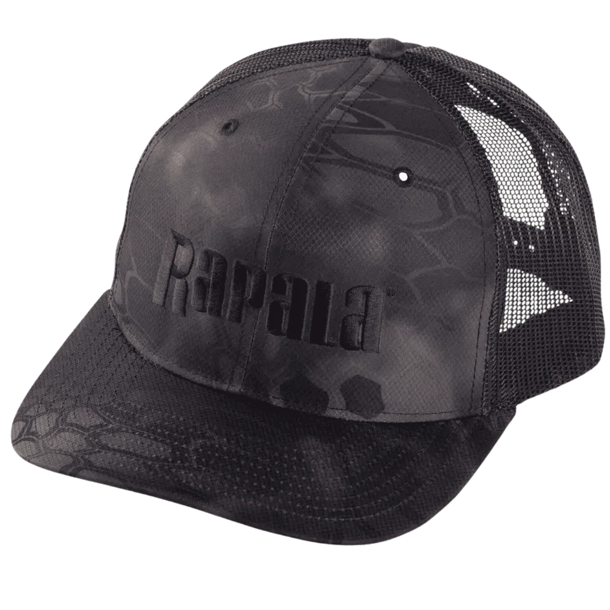 RAPALA KRYPTEK TYPHOON TRUCKER CAP - BLACK/BLACK