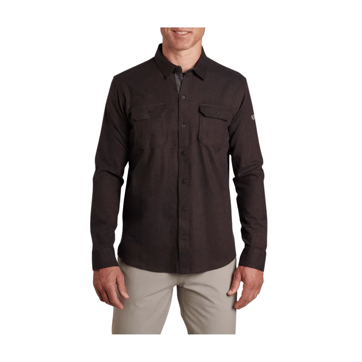 KUHL MEN'S DESCENDR FLANNEL LS - BLACK COFFEE