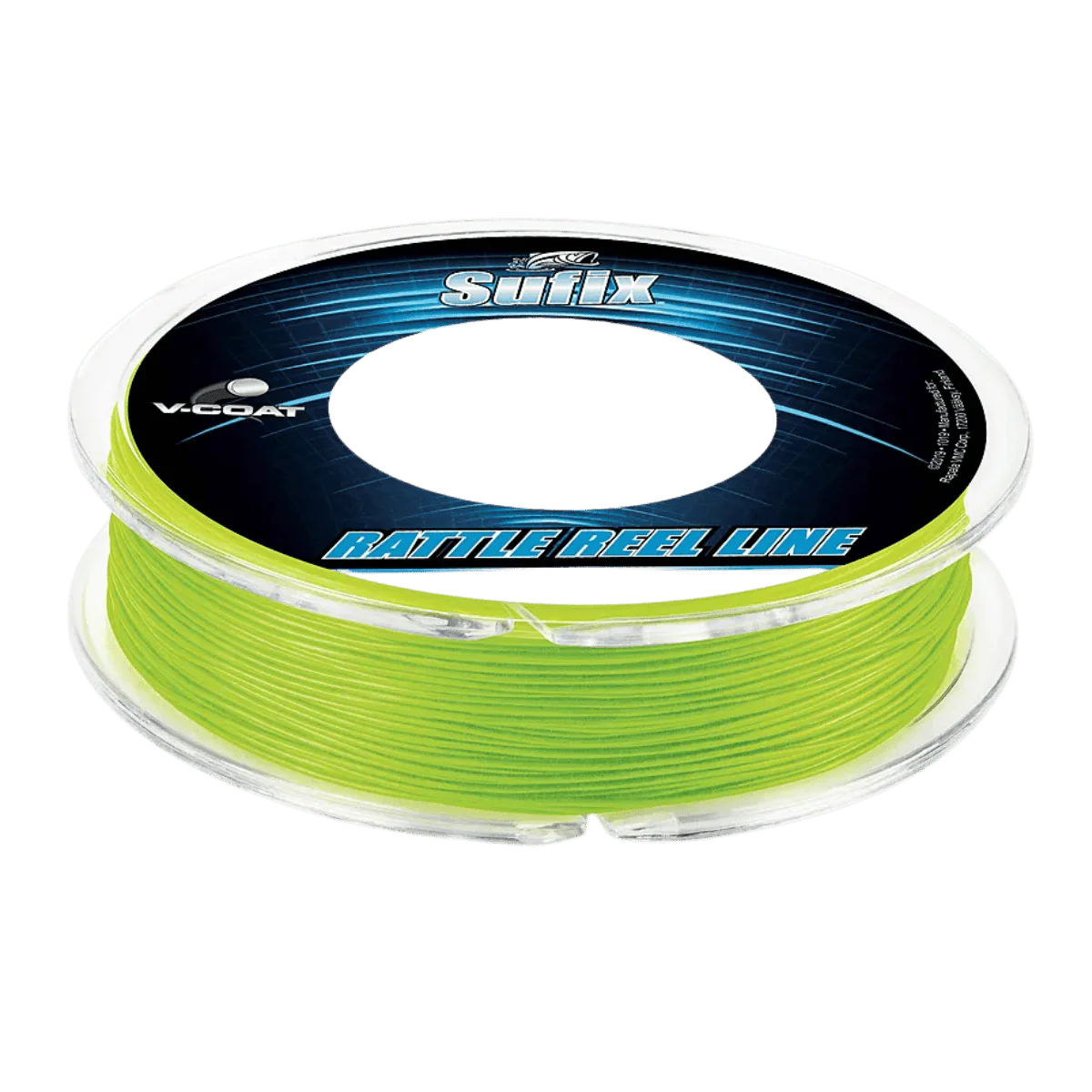 SUFIX RATTLE REEL V-COAT 50YD FISHING LINE - NEON LIME - 30LBS