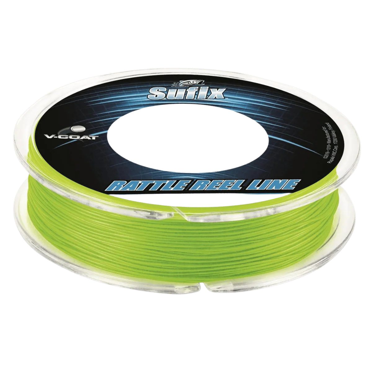 SUFIX RATTLE REEL V-COAT FISHING LINE 30LBS 150YD NEON LIME