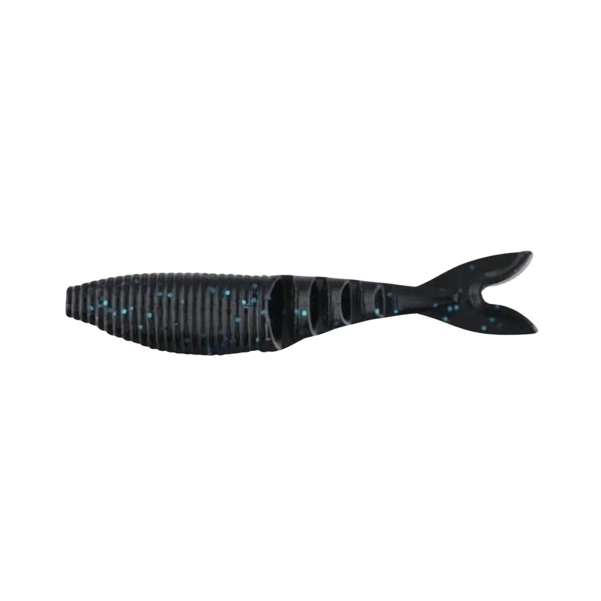 YAMAMOTO ZAKO SWIMBAIT 6PK 4IN BLACK W/LG BLU FLK