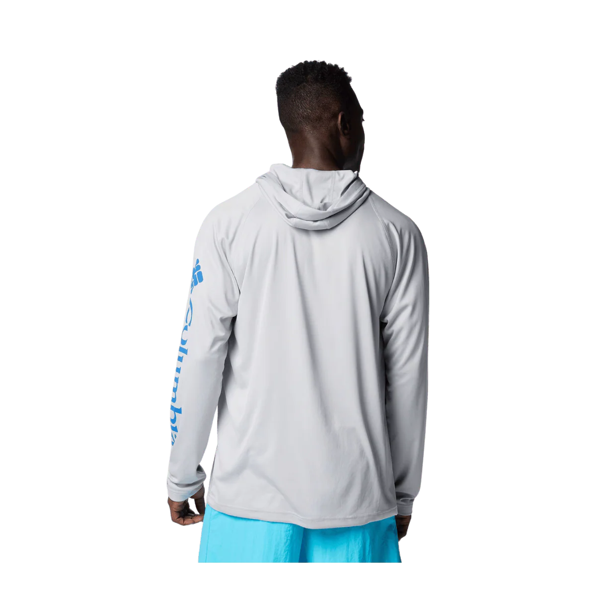 COLUMBIA TERMINAL TACKLE HOODIE - COOL GREY/VIVID BLUE - Image 2