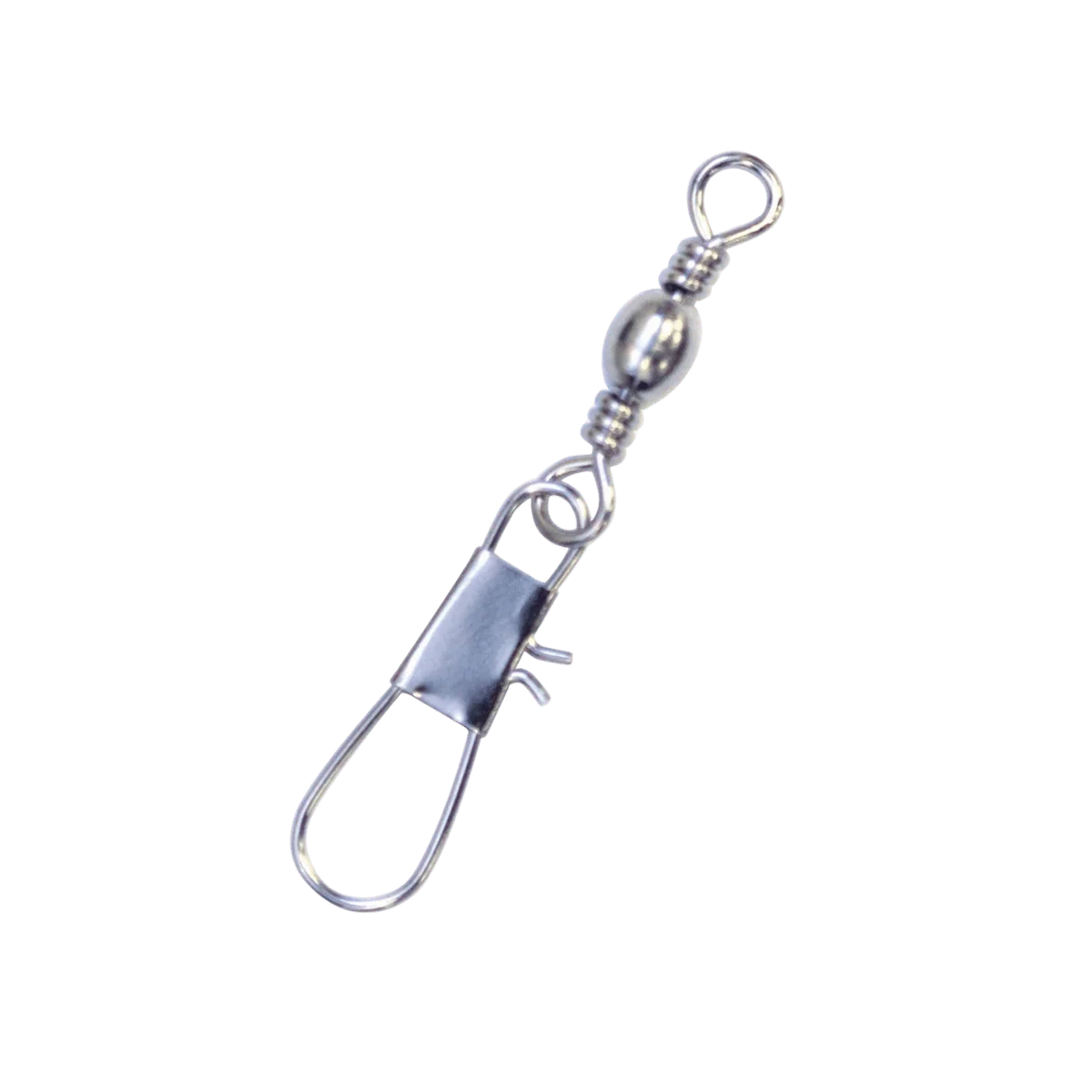 EAGLE CLAW BARREL SWIVEL W/ INTERLOCK SNAP - SIZE 12 - NICKEL COLOR
