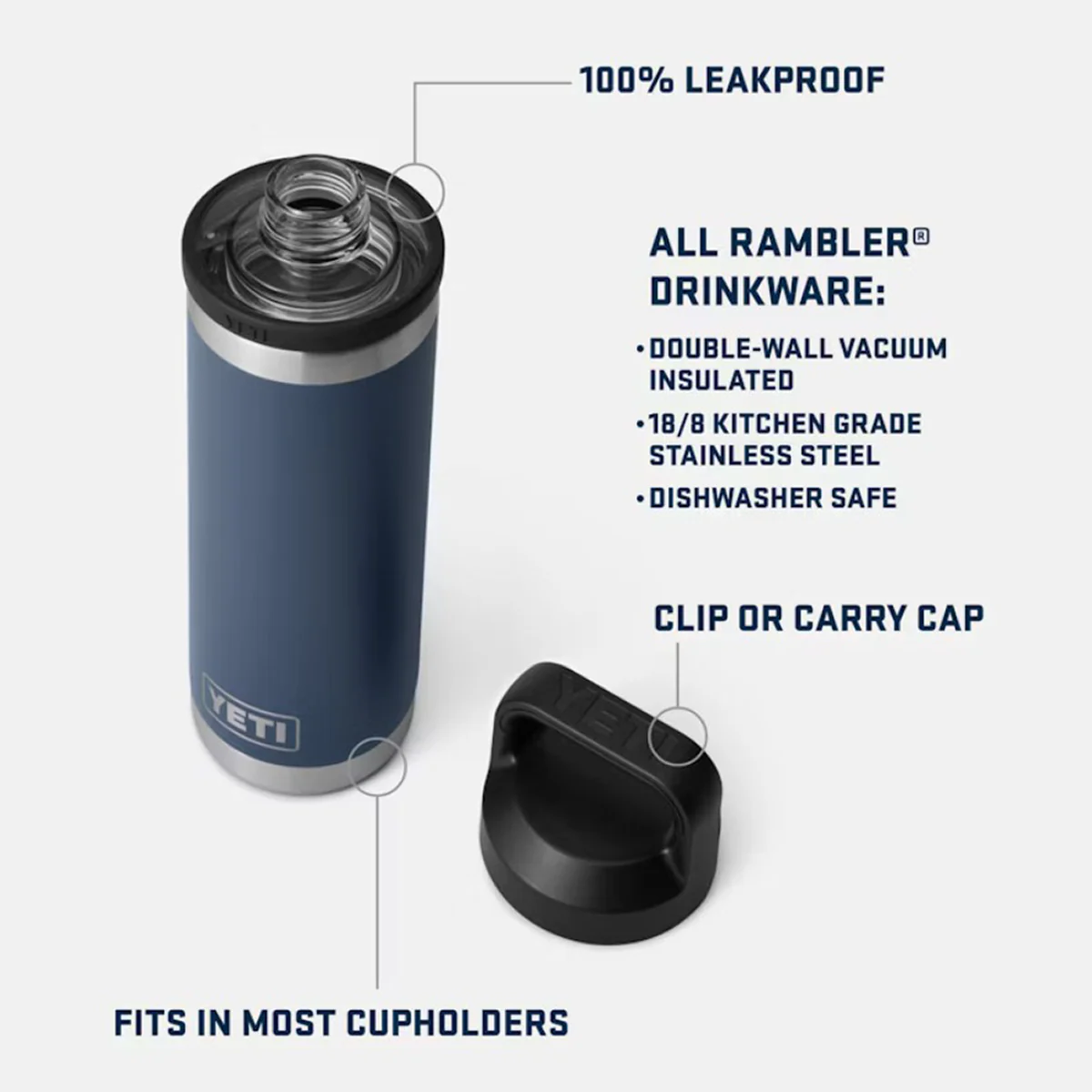 YETI RAMBLER 18 OZ BOTTLE W/ CHUG CAP - Image 12