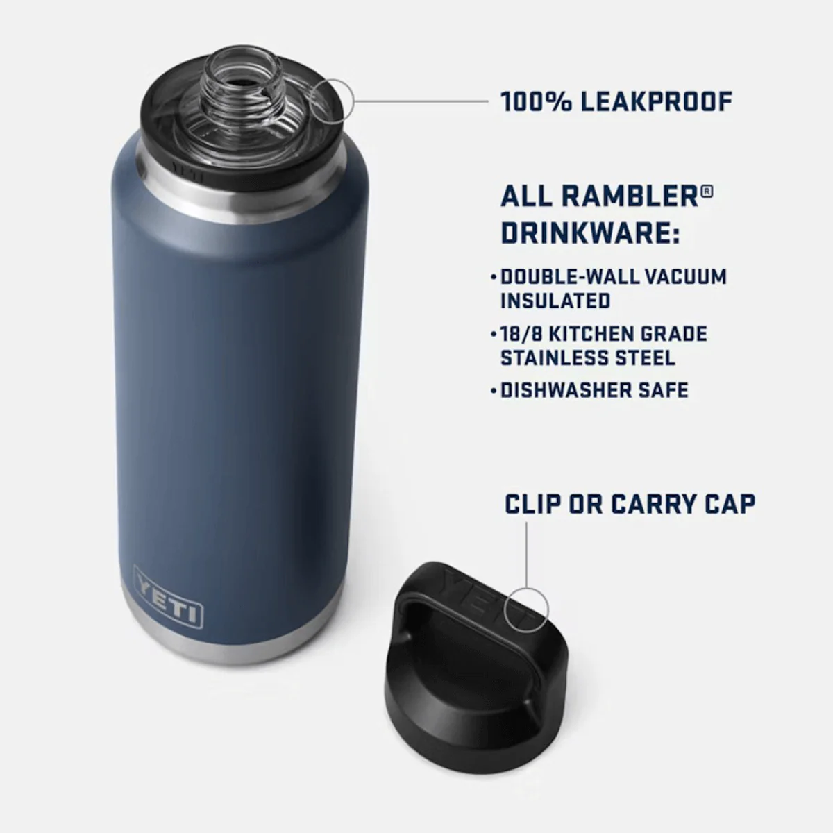 YETI RAMBLER 46 OZ WATER BOTTLE WITH CHUG CAP - Image 5