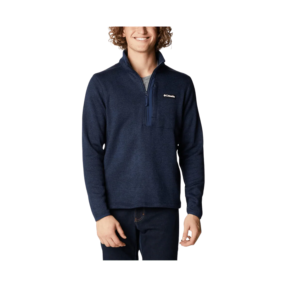 COLUMBIA MEN'S SWEATER WEATHER HALF ZIP - NAVY