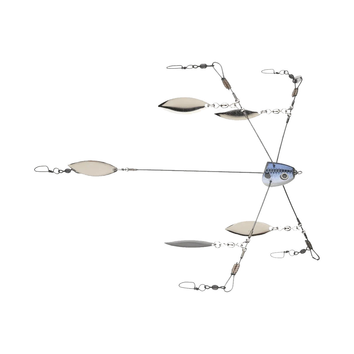 STRIKE KING TOUR GRADE BLADED TITANIUM UMBRELLA RIG - BLUE GIZZARD SHAD