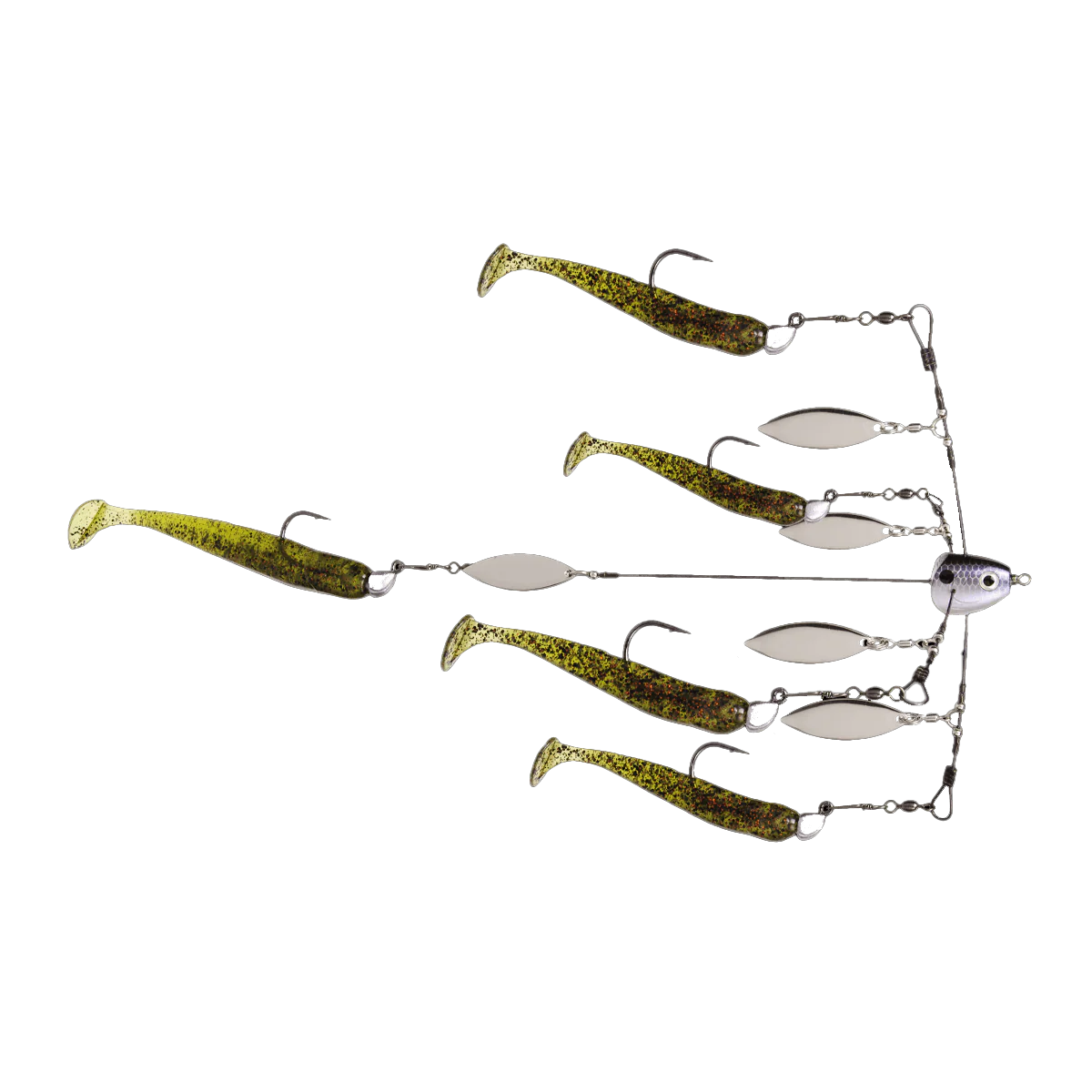 STRIKE KING TOUR GRADE BLADED TITANIUM UMBRELLA RIG - BLUE GIZZARD SHAD - Image 2