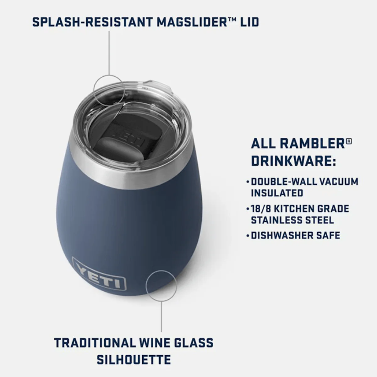 YETI RAMBLER 10OZ WINE TUMBLER WITH MAGSLIDER LID - Image 4