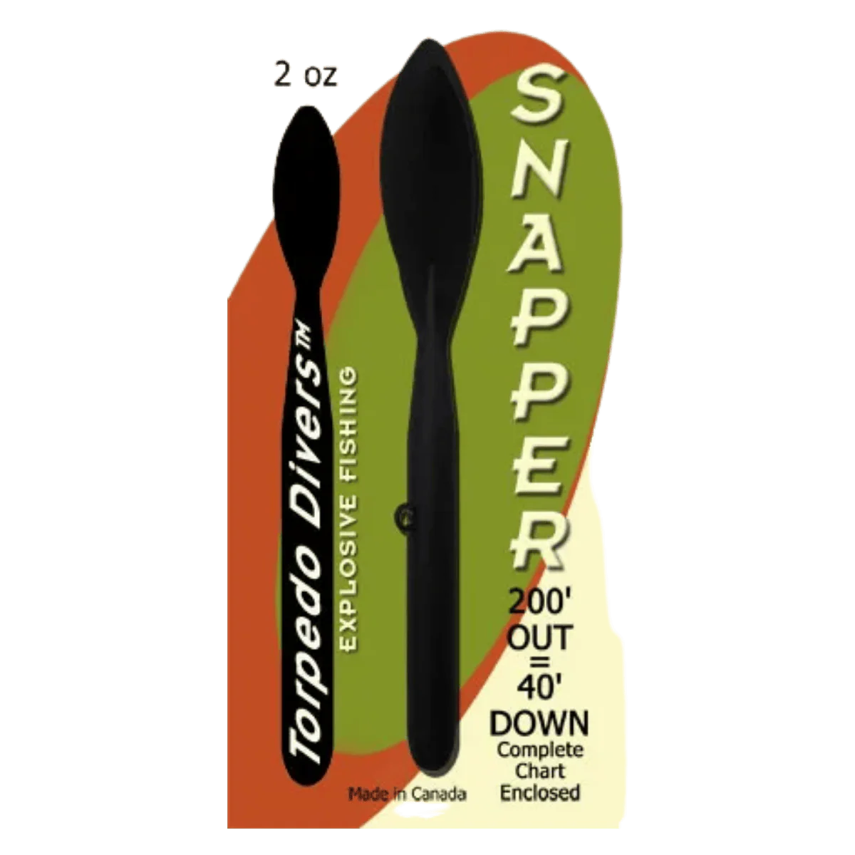 TORPEDO DIVERS SNAPPER DIVER WEIGHT 2OZ - BLACK