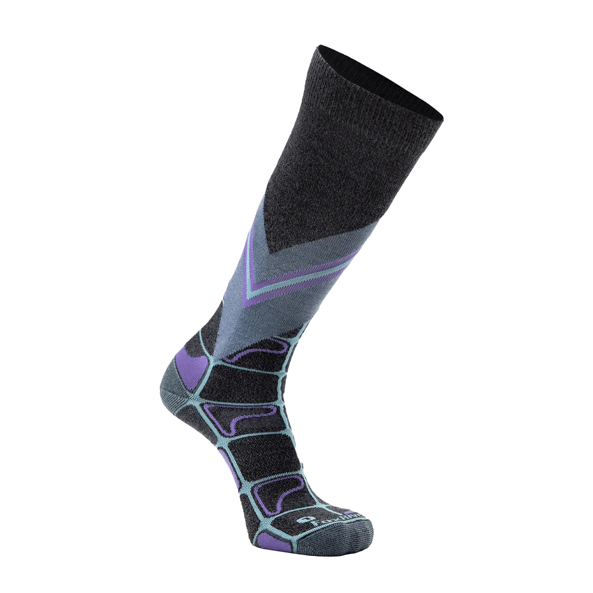 FOX RIVER WOMEN'S APRES ULTRA LIGHTWEIGHT OTC SKI/SNOWBOARD SOCKS - GREY/SILVER