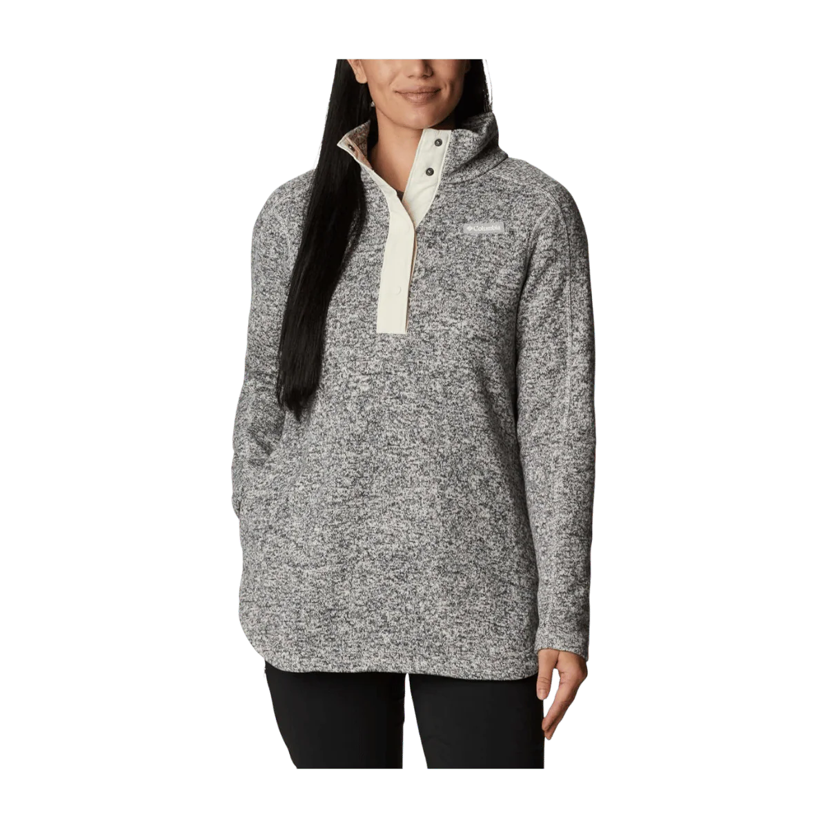 COLUMBIA WOMEN'S SWEATER WEATHER TUNIC - CHALK HTHR