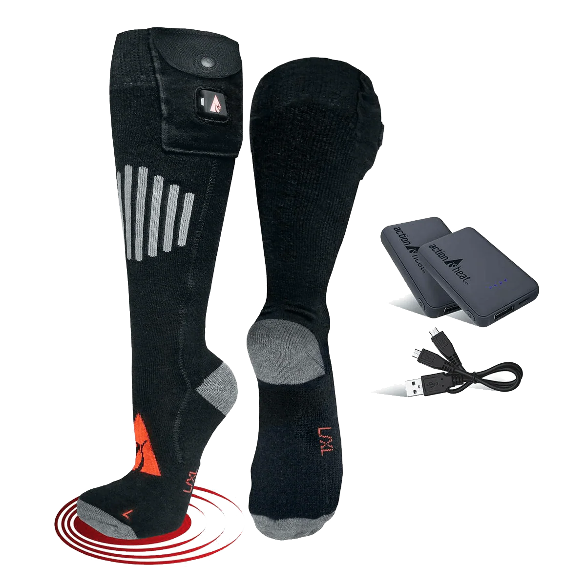 ACTION HEAT 5V WOOL BATTERY HEATED SOCKS