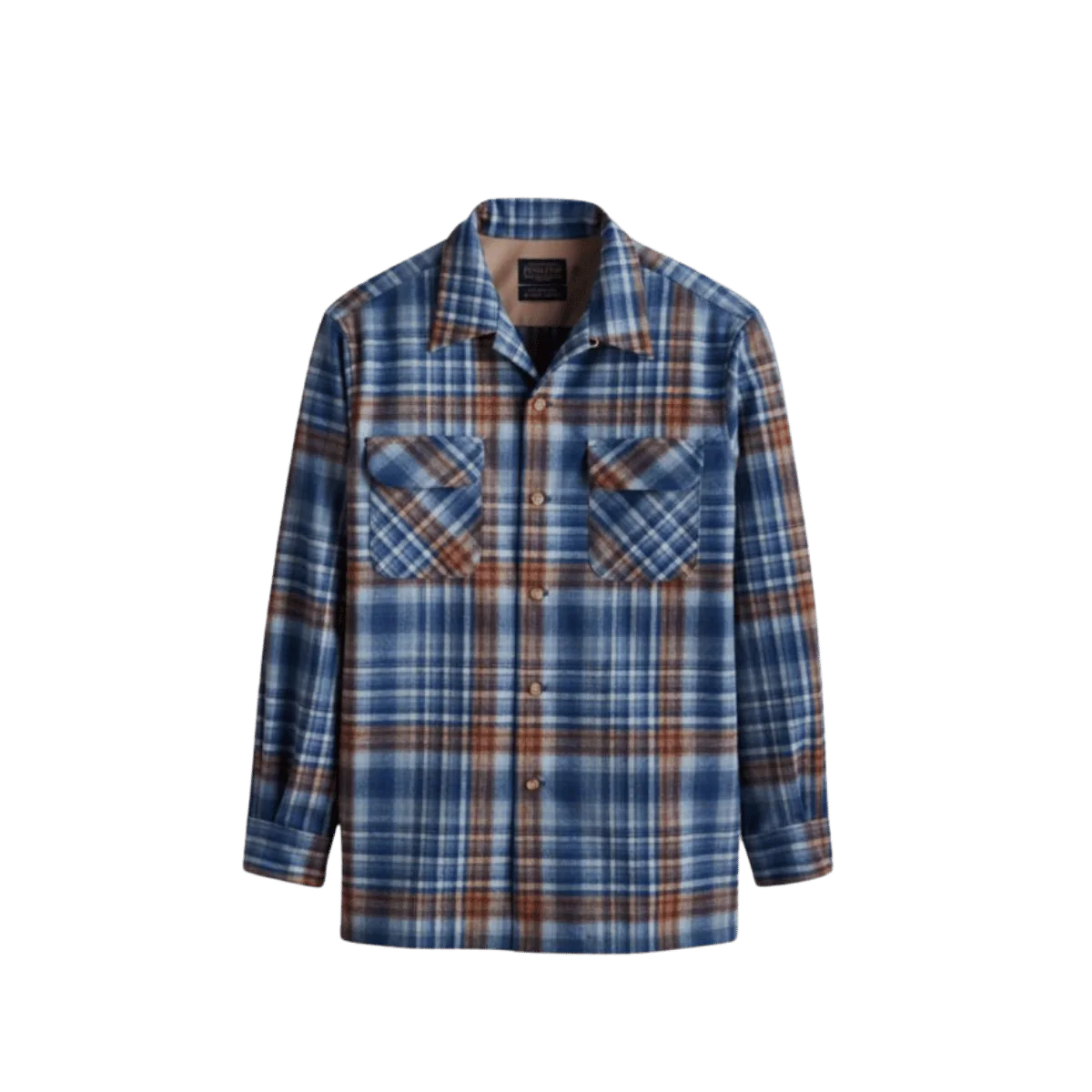 PENDLETON MEN'S ORIGINAL BOARD SHIRT REG - OXF/TAN/BLUE OMBRE