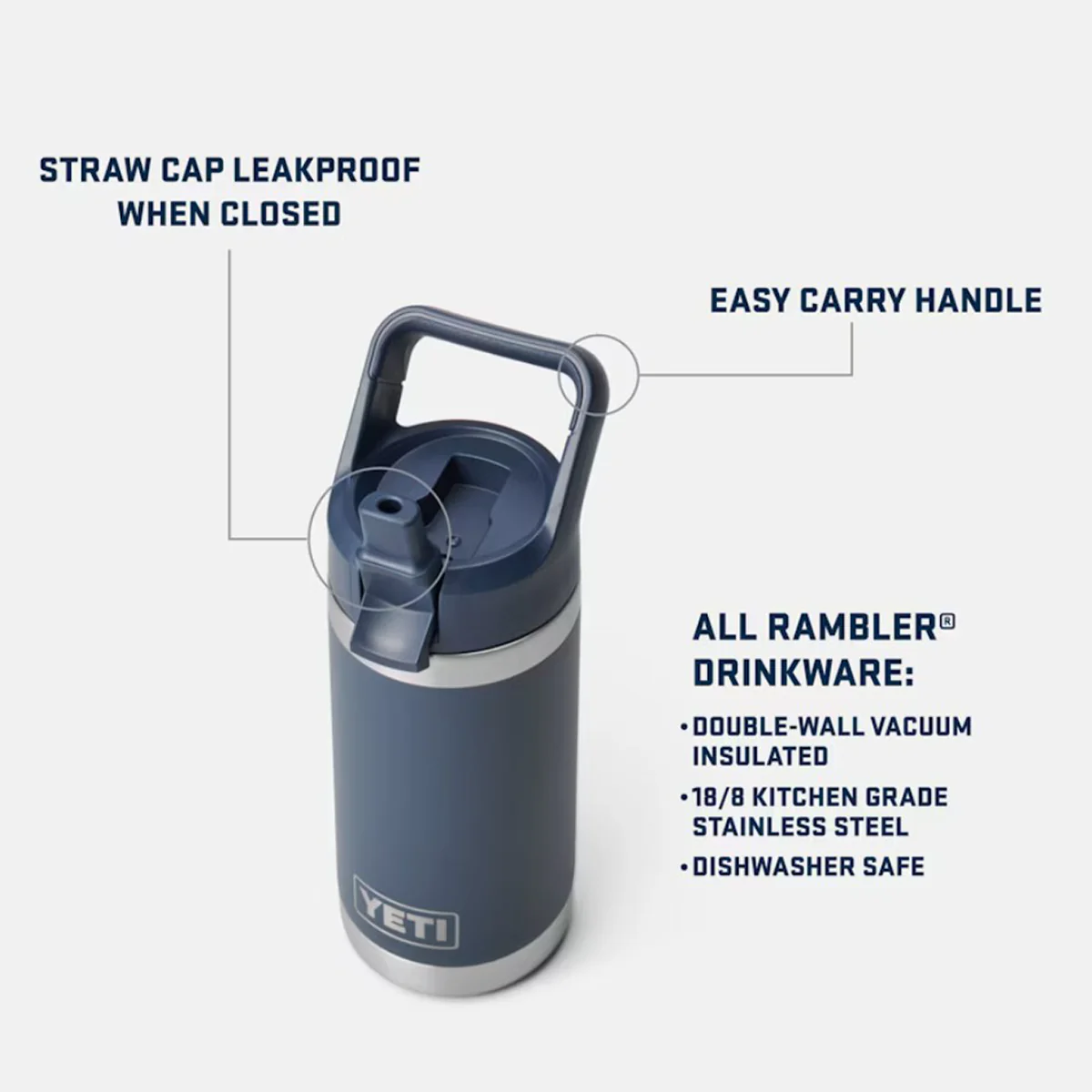 YETI 12 OZ RAMBLER JR BOTTLE W/ STRAW CAP - Image 18