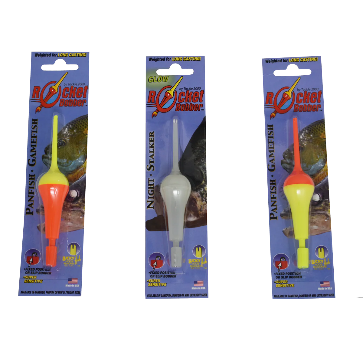 Rocket Bobber Junior, Orange Top - (4 3/4") Single Blister Pack