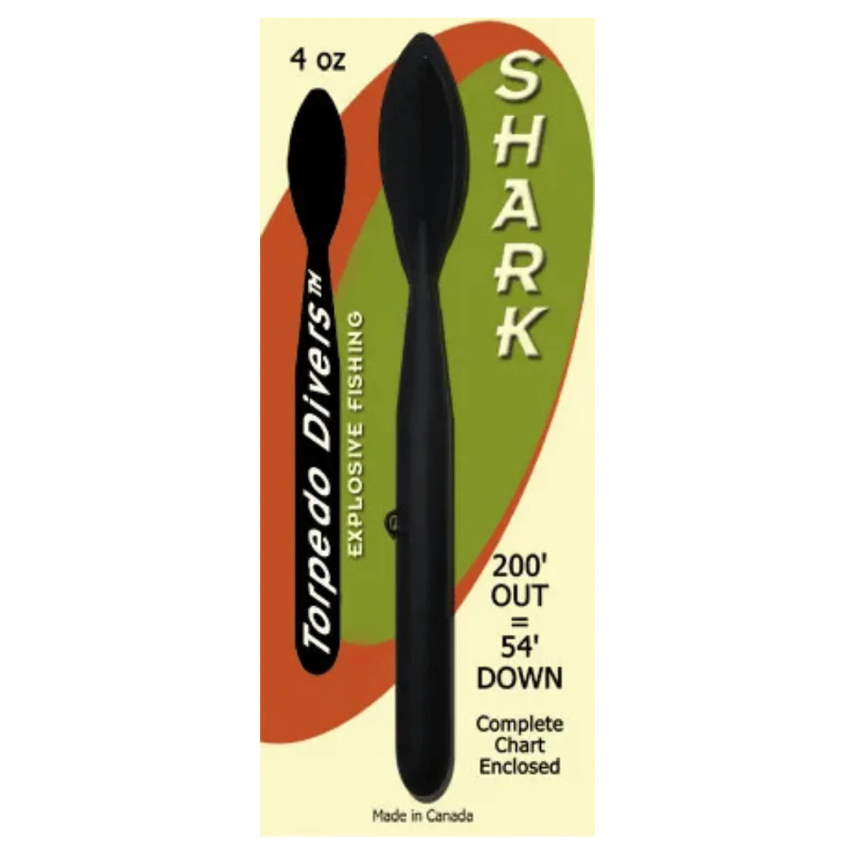 TORPEDO DIVERS SHARK DIVER WEIGHT 4OZ - BLACK