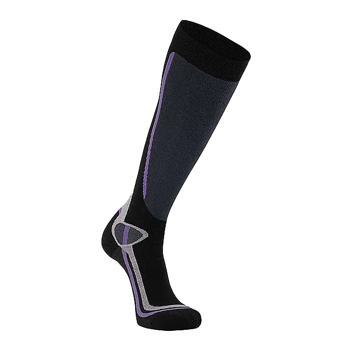 FOX RIVER WOMEN'S TAOS LIGHTWEIGHT OTC SKI/SNOWBOARD SOCKS - BLACK/GREY