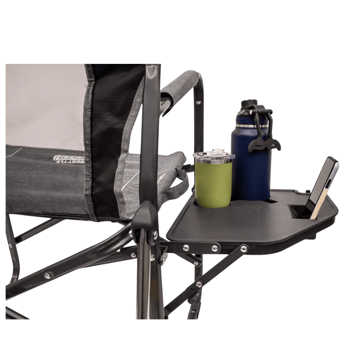 GCI OUTDOOR FREESTYLE ROCKER™ WITH SIDE TABLE - HEATHERED INDIGO/HEATHERED PEWTER - Image 5