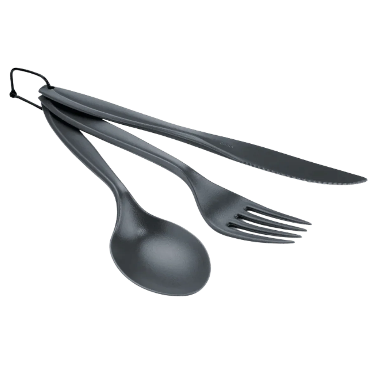 GSI OUTDOORS 3PC RING CUTLERY SET - GREY