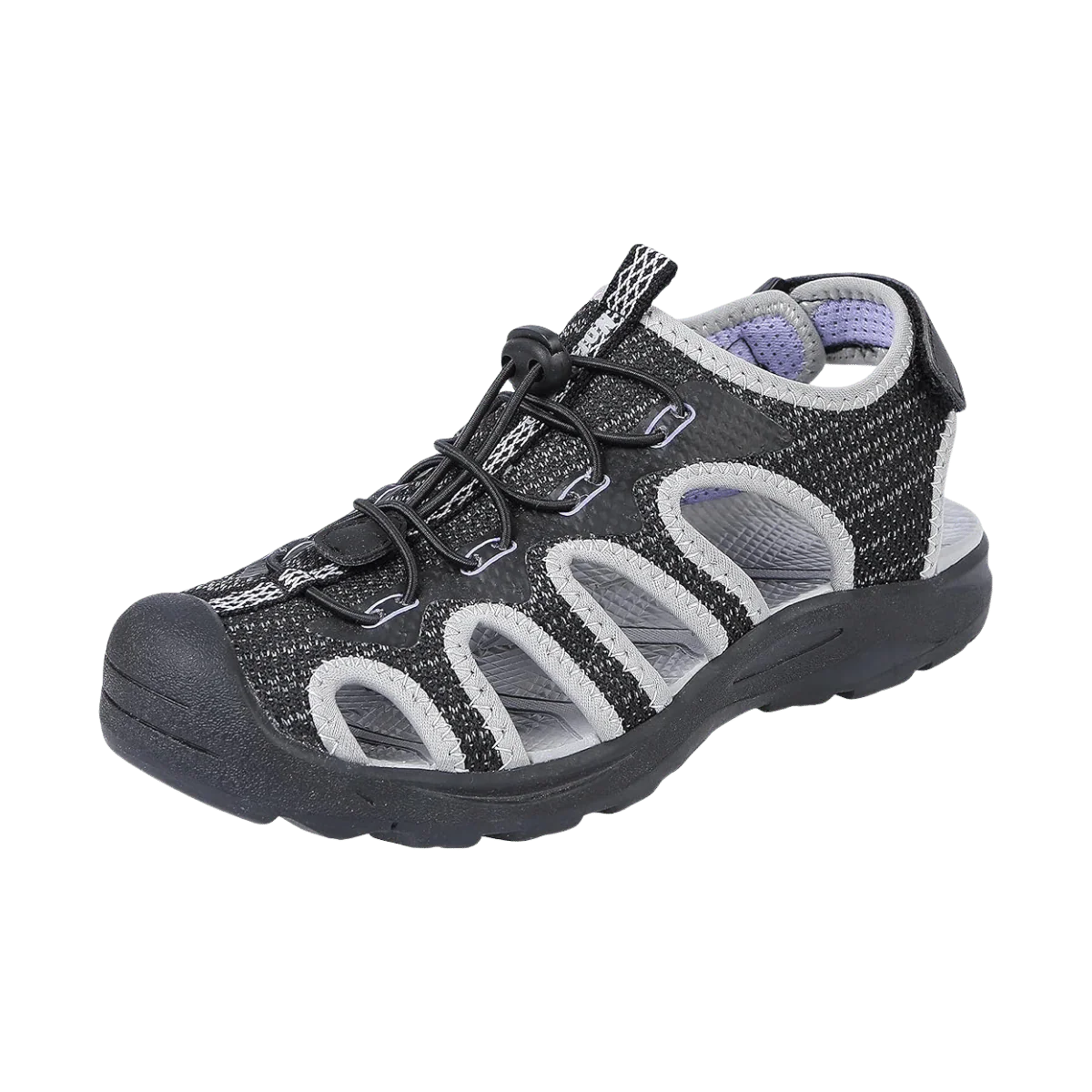 NORTHSIDE WOMEN'S TORRANCE CLOSED TOE SANDAL - BLACK/LILAC