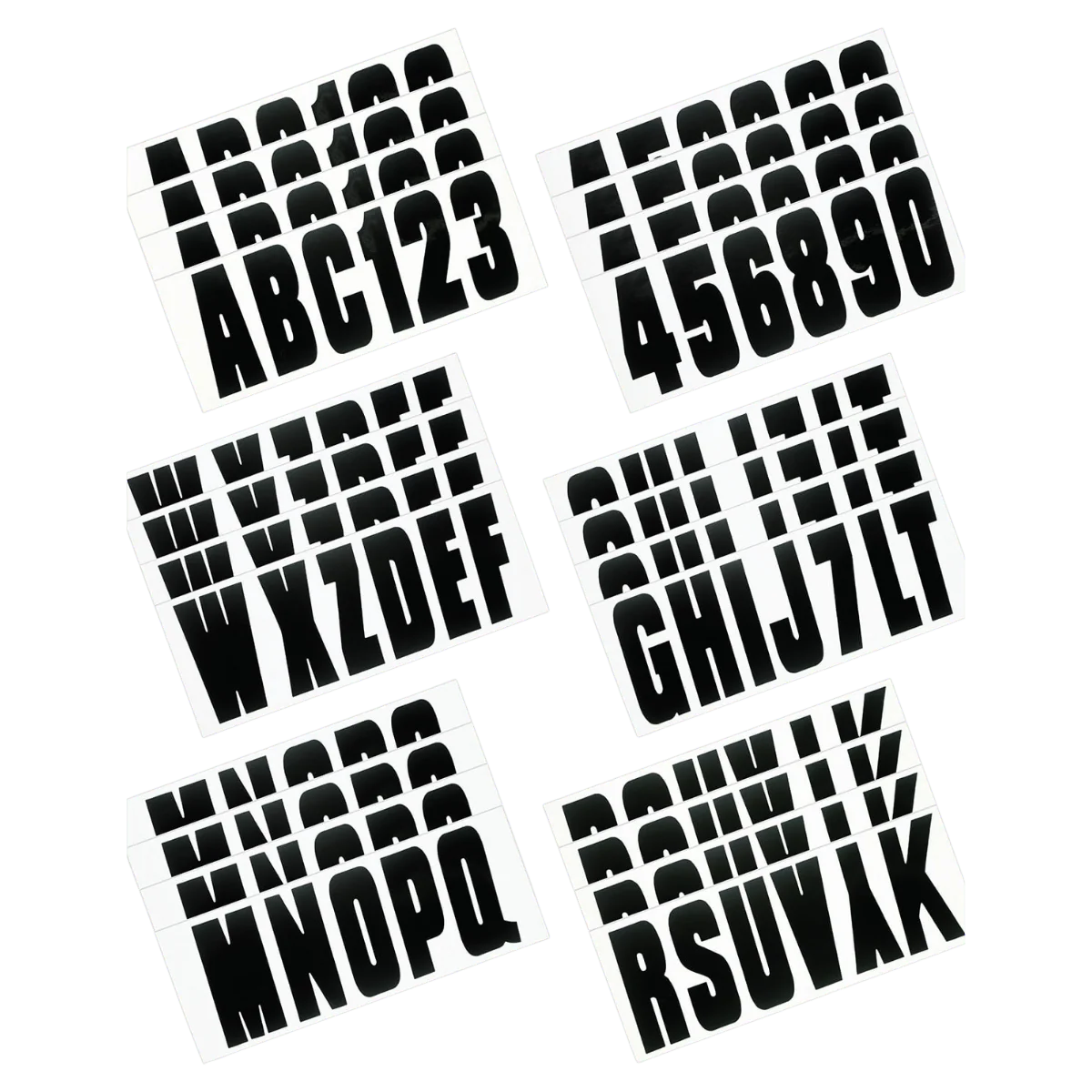 HARDLINE PRODUCTS BOAT LETTERING SOLID 3″ REGISTRATION KIT 350 - BLACK - Image 2