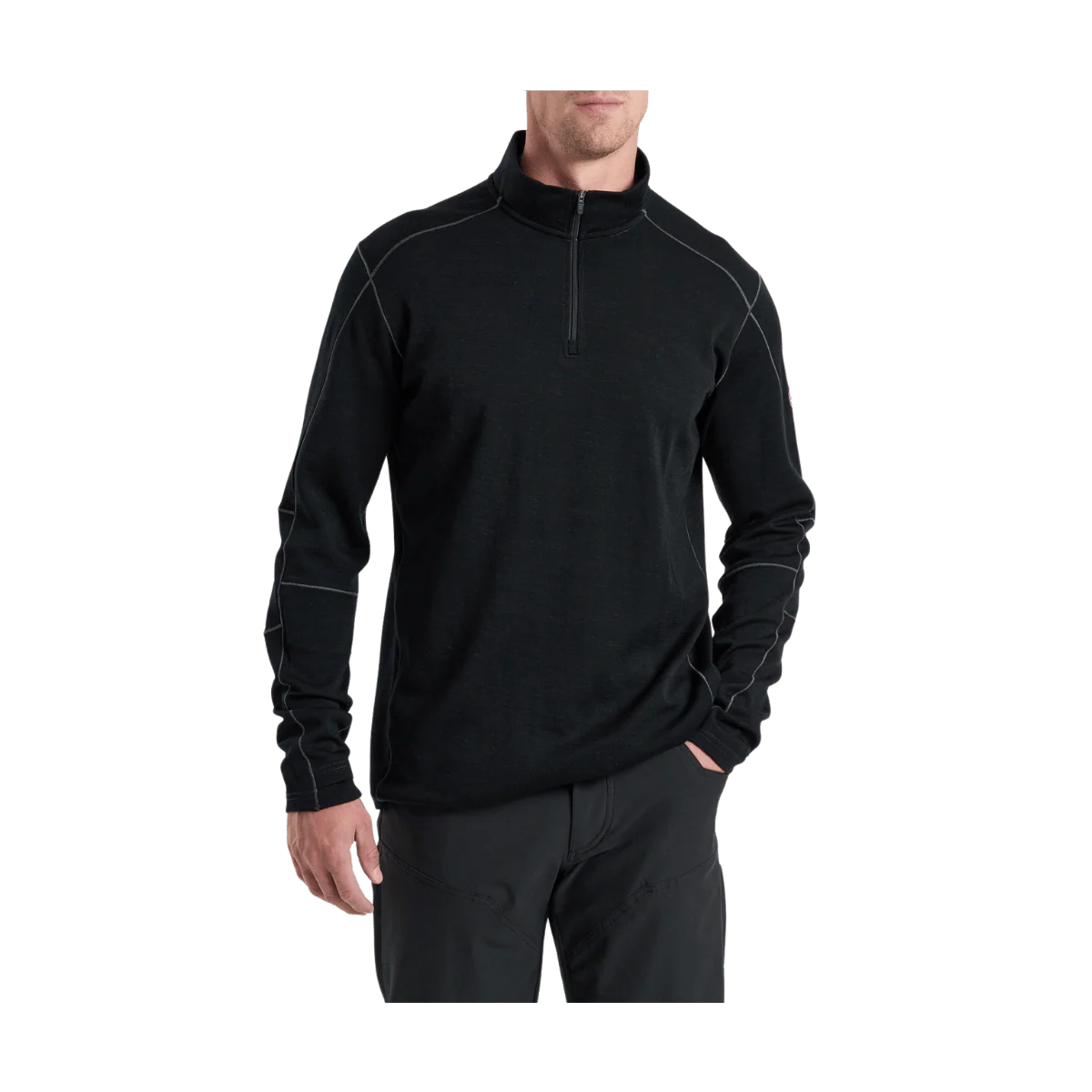 KUHL MEN'S INVIGORATR 1/4 ZIP LONG SLEEVE - RAVEN