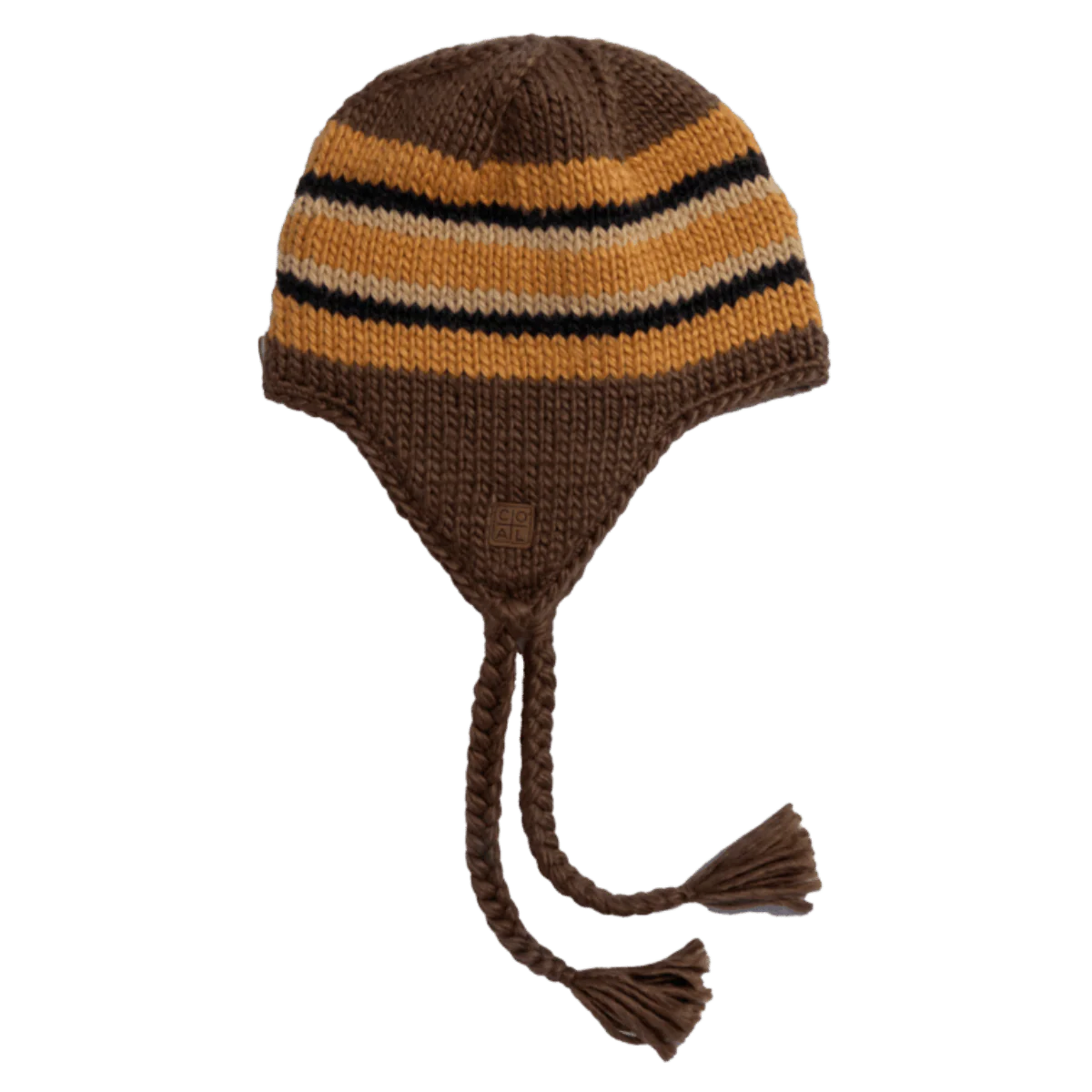 COAL THE DORI EARFLAP BROWN/ORANGE BEANIE