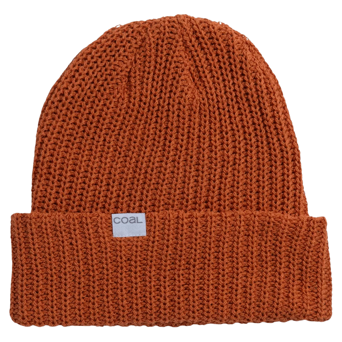 COAL THE EDDIE RECYCLED KNIT CUFF BEANIE - BURNT ORANGE