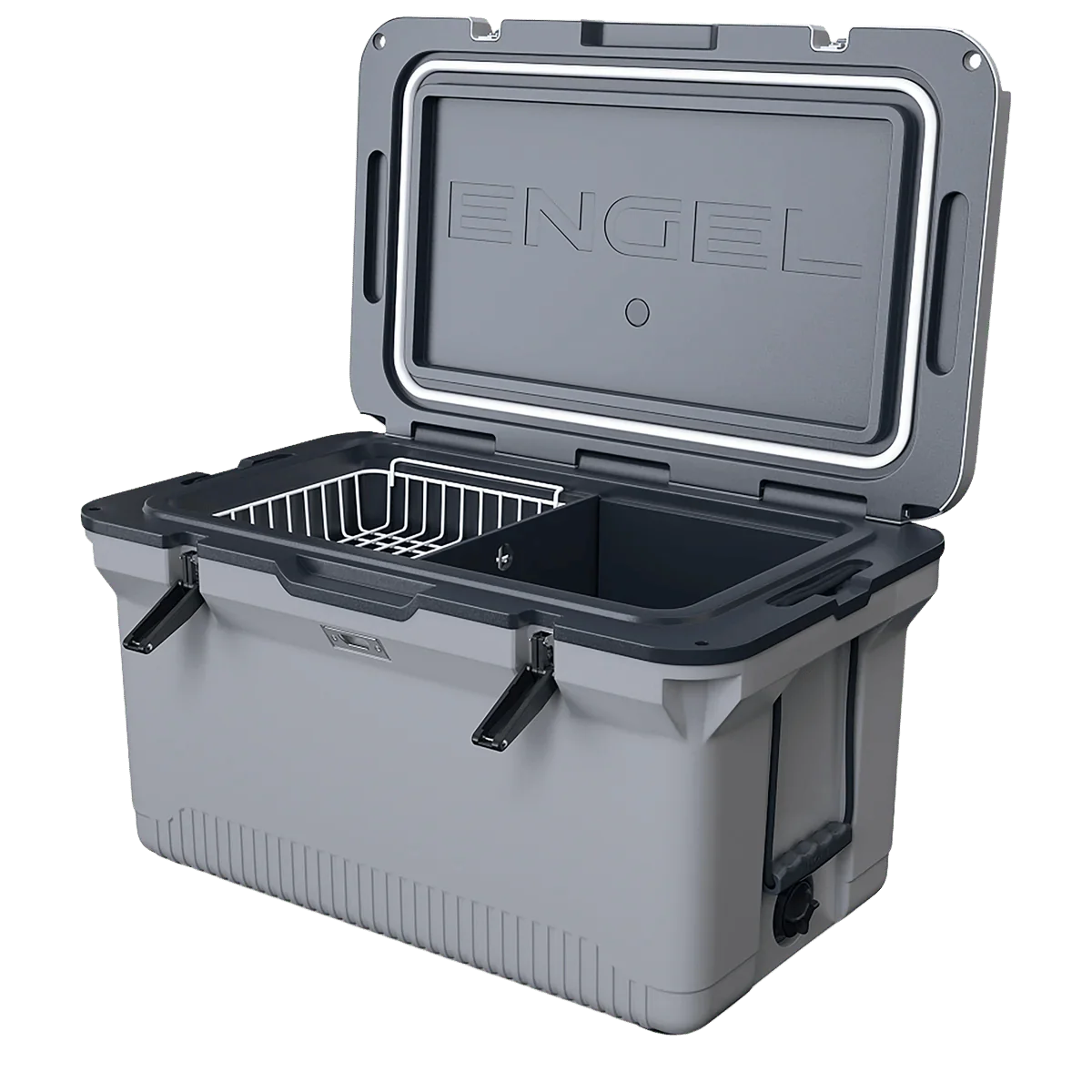 ENGEL 60 QUARTS ULTRALITE INJECTION MOLDED COOLER WITH WIRE BASKET AND DIVIDER - Image 4