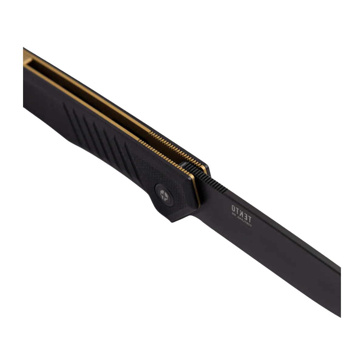 TEKTO KNIVES F1 ALPHA G10 D2 FINE - BLACK/BRONZE FLIPPER - Image 3