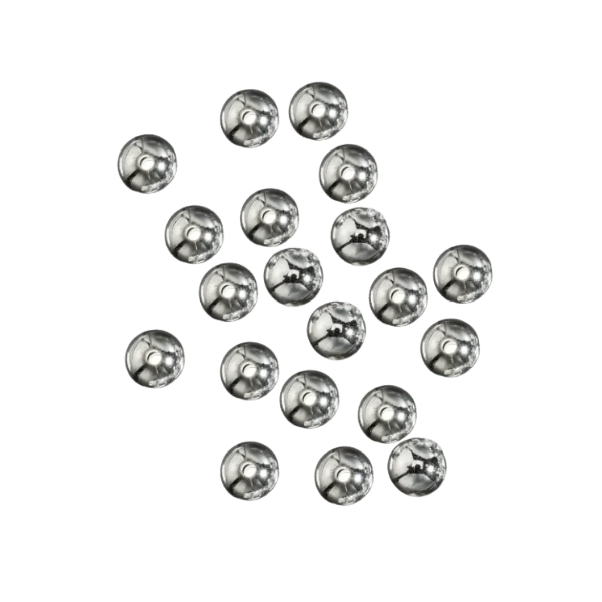 LINDY BEADS 100PK - 6MM - SILVER METALLIC