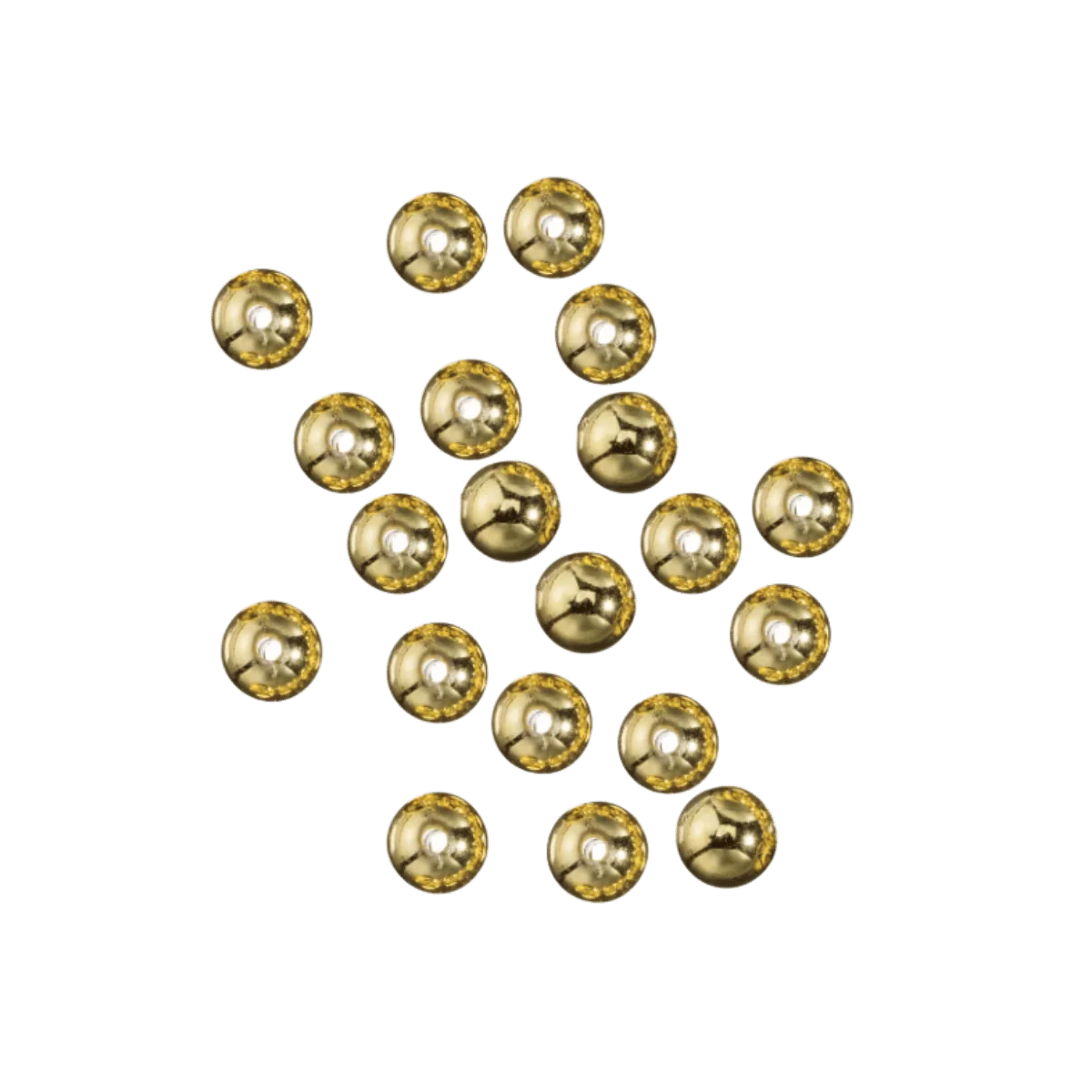 LINDY BEADS 100PK - 6MM - GOLD METALLIC