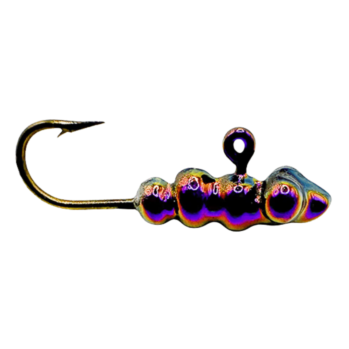 MAD SCIENTIST TACKLE LARVA BUG ICE JIG BLACK SCALES HOOK SIZE #8 - Image 2