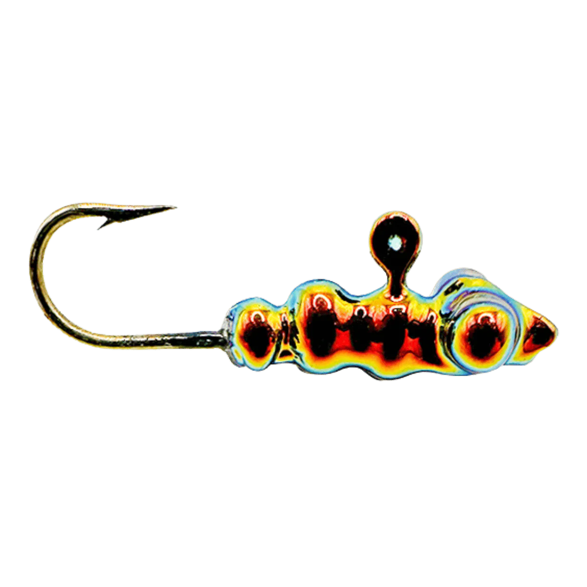 MAD SCIENTIST TACKLE LARVA BUG ICE JIG BLACK SCALES HOOK SIZE #8 - Image 4