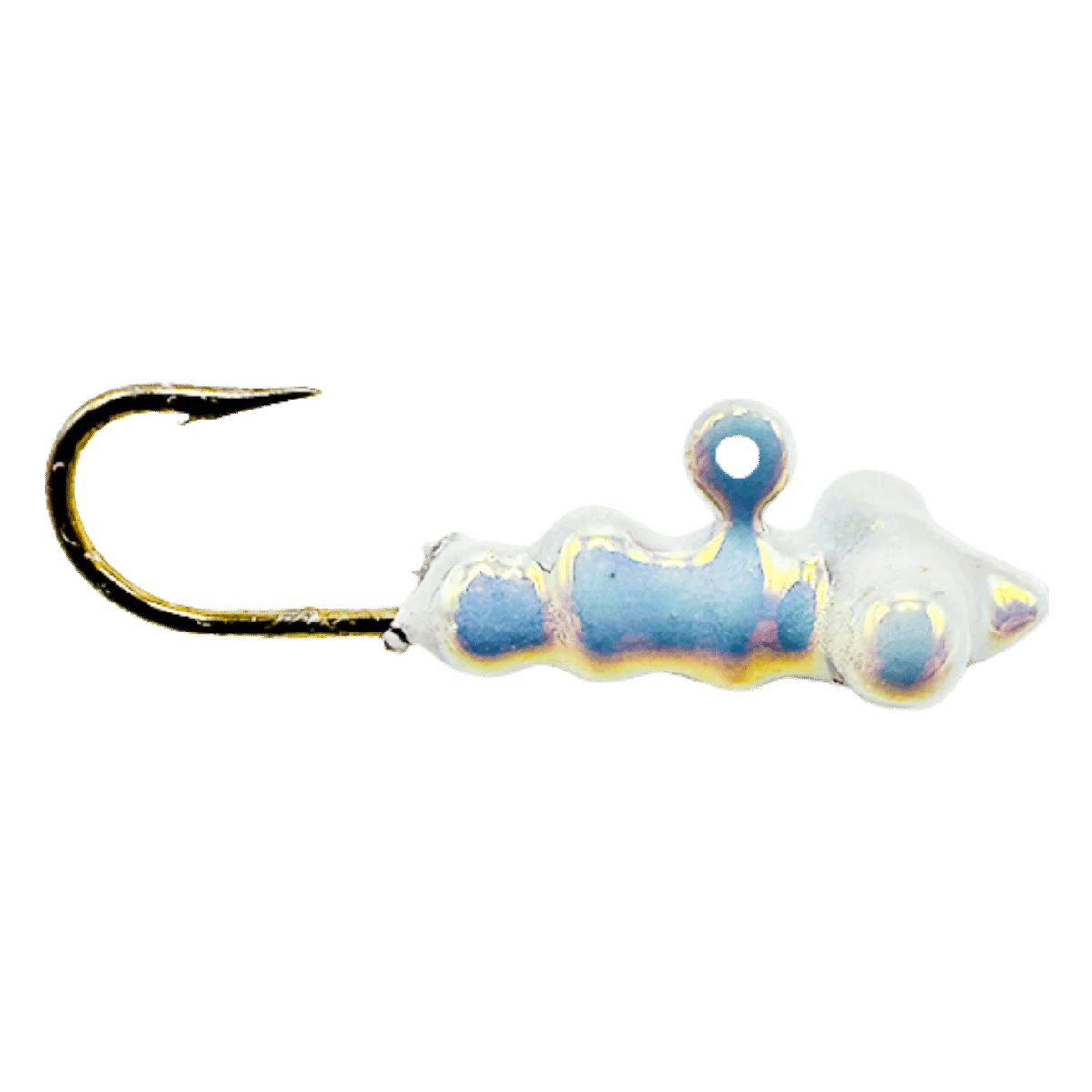 MAD SCIENTIST TACKLE LARVA BUG ICE JIG PEARL SCALES UV IR COATING HOOK SIZE #8 - Image 6