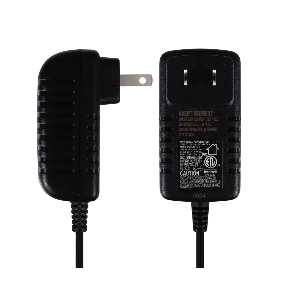 UPG D1724 SEALED LEAD ACID BATTERY CHARGER 6V/12V SWITCHABLE SINGLE-STAGE WITH ALLIGATOR CHIPS - Image 2