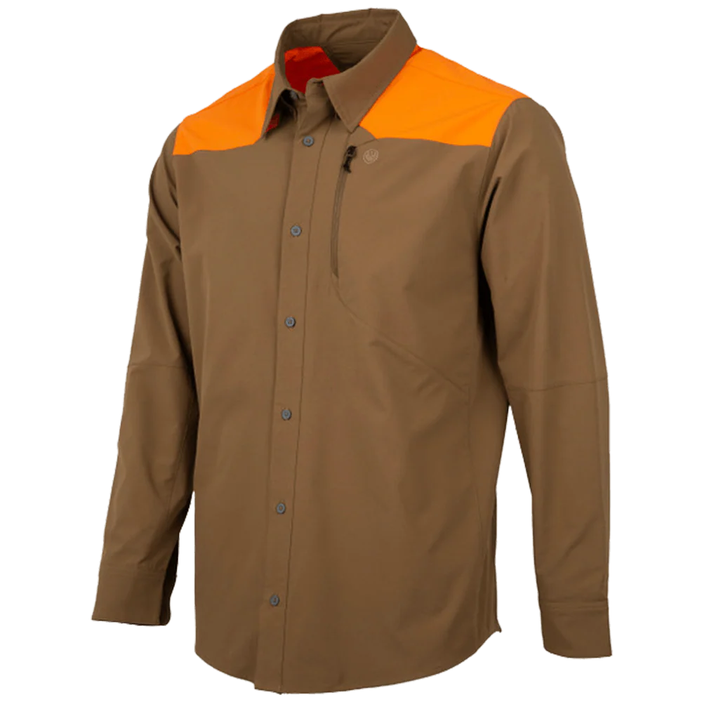 BERETTA USA OZARK TECH SHIRT - OTTER & ORANGE