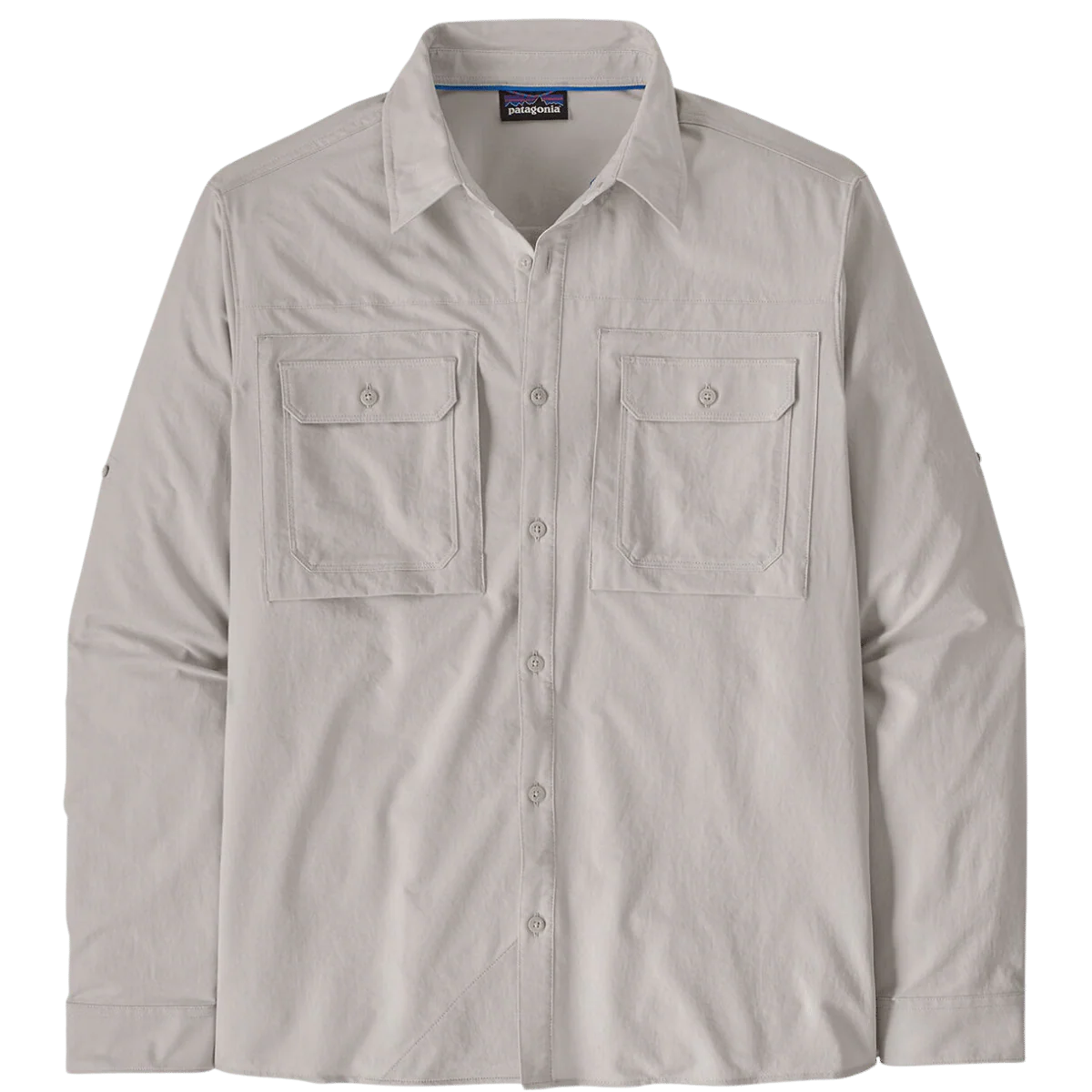 PATAGONIA MEN'S LONG SLEEVE SELF-GUIDED SUN SHIRT - CRISP GREY