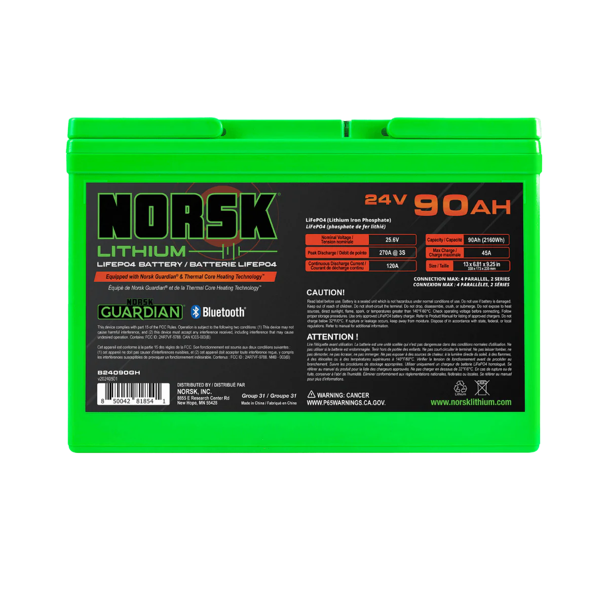 NORSK FISHING 24V 90AH TROLLING MOTOR BATTERY - Image 2