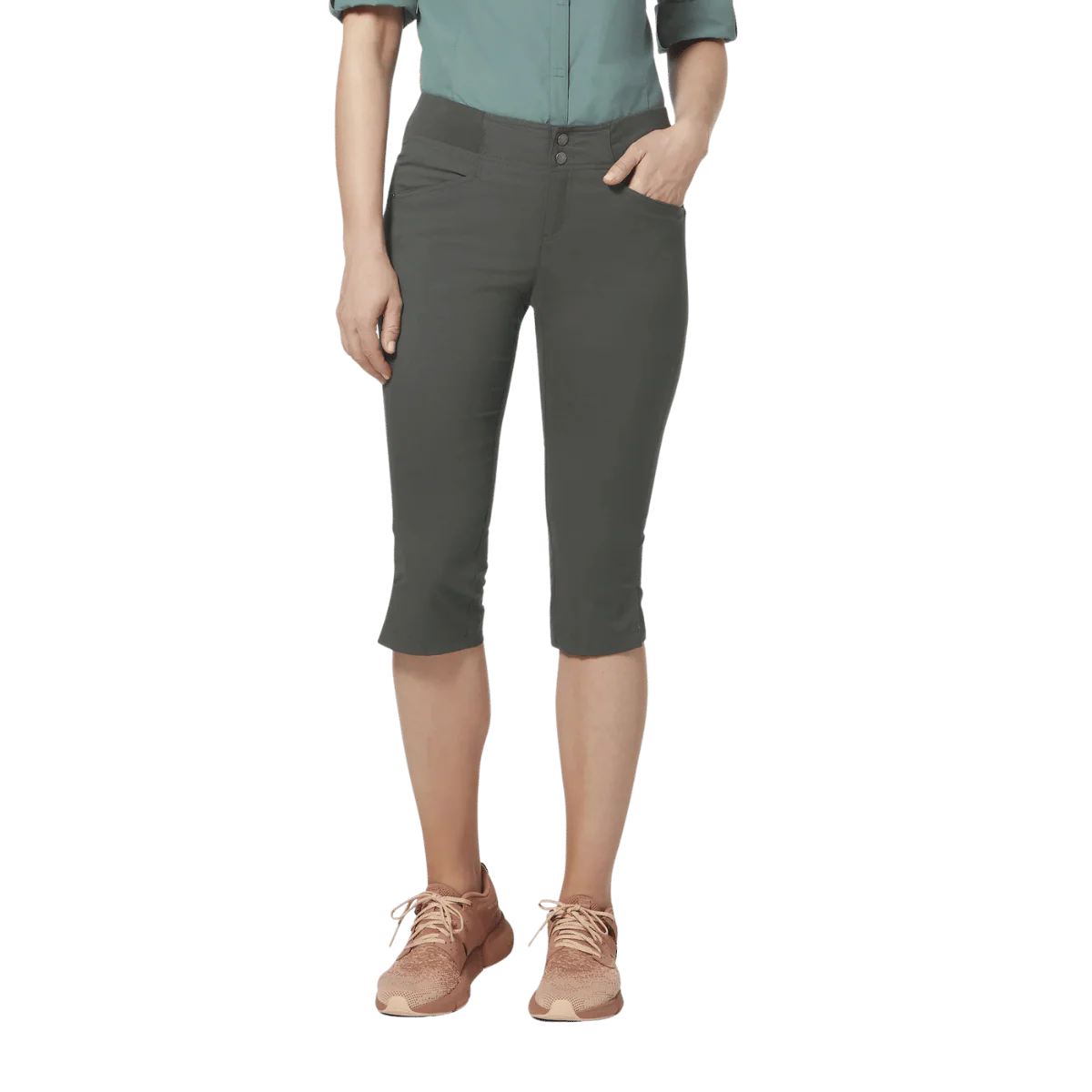 ROYAL ROBBINS WOMEN'S JAMMER II CAPRI -ASPHALT - Image 2
