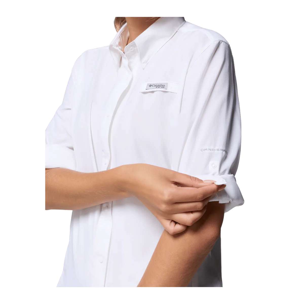 COLUMBIA WOMEN'S TAMIAMI II LONG SLEEVE SHIRT - WHITE - Image 3