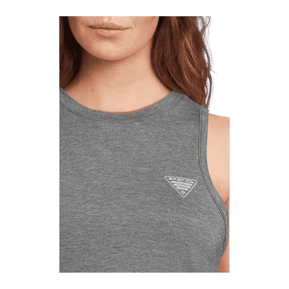COLUMBIA WOMEN'S PFG UNCHARTED TANK - SHARK HEATHER - Image 3