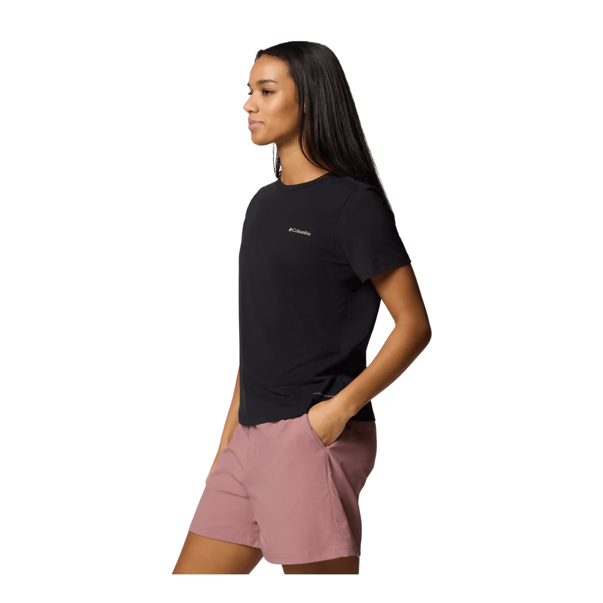 COLUMBIA WOMEN'S SUN TREK SHORT SLEEVE II SHIRT - BLACK - Image 3