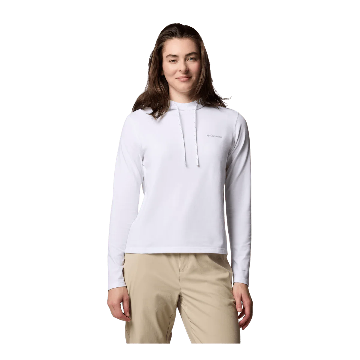COLUMBIA WOMEN'S SUN TREK HOODIE II - WHITE