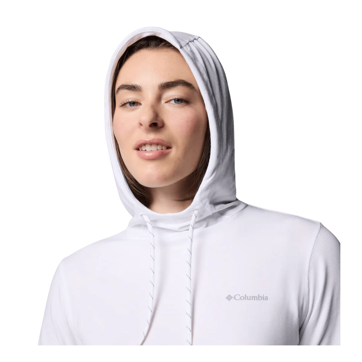 COLUMBIA WOMEN'S SUN TREK HOODIE II - WHITE - Image 3