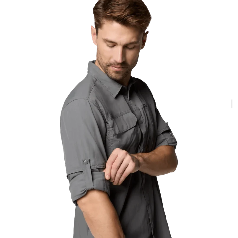 COLUMBIA SKIEN VALLEY LONG SLEEVE SHIRT - CITY GREY - Image 3