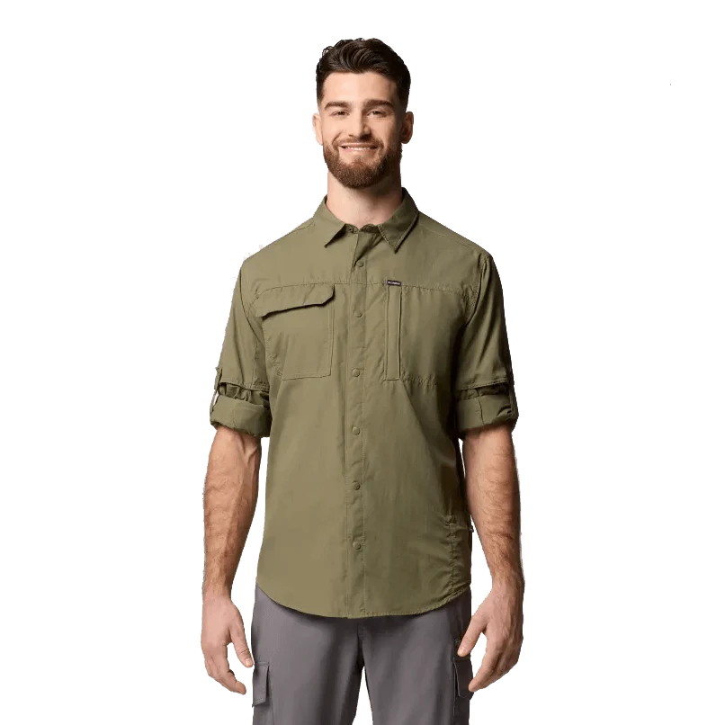 COLUMBIA SKIEN VALLEY LONG SLEEVE SHIRT - STONE GREEN - Image 3